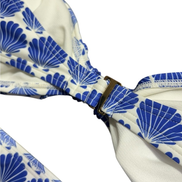 KATE SPADE Blueberry Shell Print Bandeau Bikini swim Top & Bottom set NWT - Picture 9 of 12